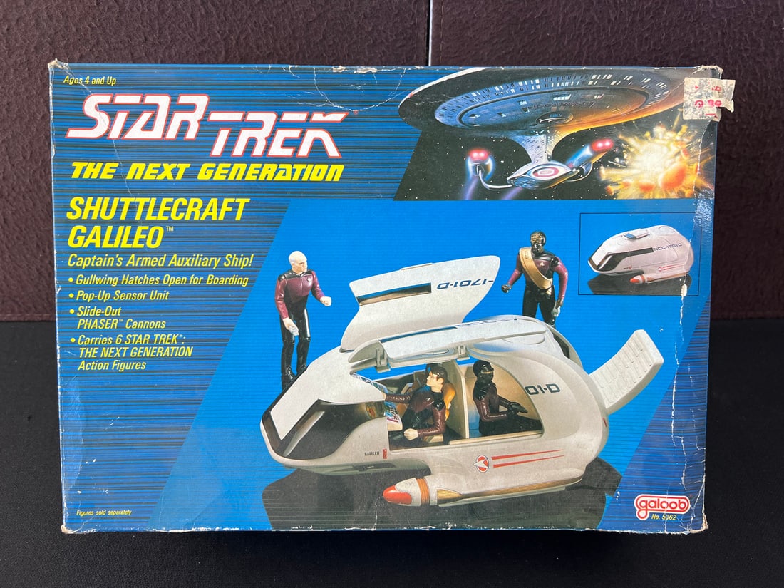 1989 Galoob Star Trek TNG Shuttlecraft Galileo With Original Box: 1989 Galoob Star Trek TNG Shuttlecraft Galileo With Original Box