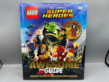 2017 Lego DC Comics Super Heroes The Awesome Guide Book W/ Wonder Woman Exclusive Minifigure