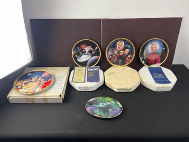 Hamilton Collection Star Trek Collectible Plate Lot of 5 - one doesn't have box