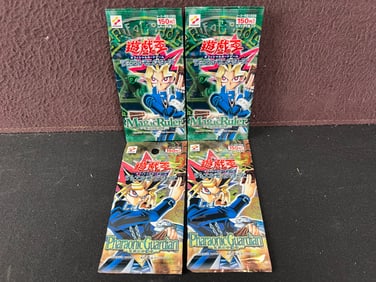 Konami Japanese Yugioh Unopened Packs Lot of 4 -Pharaonic Guardian, Magic Ruler