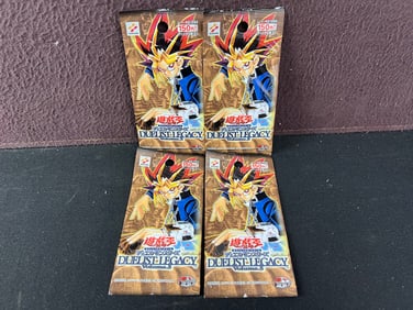 Konami Japanese Yugioh Unopened Packs Lot of 4 - Duelist Legacy Volume 5