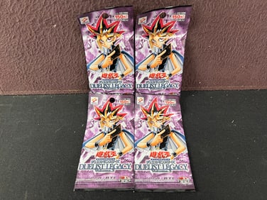Konami Japanese Yugioh Unopened Packs Lot of 4 - Duelist Legacy Volume 3