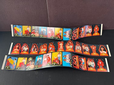 1978 Topps Mork and Mindy Stickers Uncut Sheet Strips/Panels Lot of 16