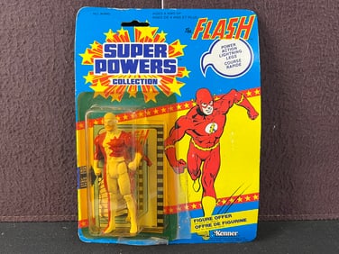 Custom Captain Canuck Action Figure - Painted over a 1984 Kenner Super Powers Flash with original