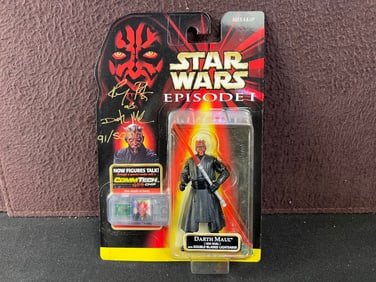 1998 Hasbro Star Wars Darth Maul Action Figure - Card signed by Ray Park