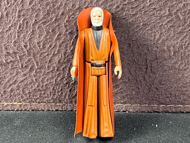 1977 Kenner Star Wars Obi Wan Kenobi Action Figure - With Cape and Lightsaber