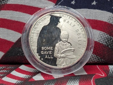 2022-S PROOF Purple Heart Commemorative Half Dollar in Capsule