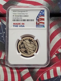 2024-S PROOF Sacagawea Indian Citizenship Act Dollar - NGC PF70 ULTRA CAMEO