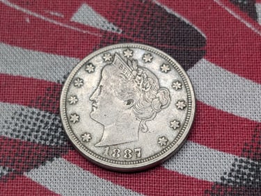1887 Liberty Head V-Nickel - VF+