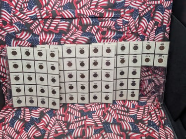 Partial 1937-1972 Lincoln Cent Collection in Collector's Binder Sleeves (85+ Coins)