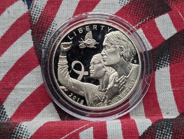 2018-S PROOF Breast Cancer Awareness Commemorative Half Dollar in Capsule