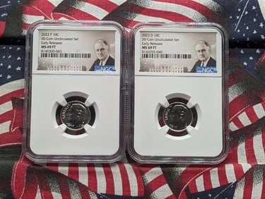 2023-P&D Roosevelt Dimes - Both NGC MS69 FT - Early Release