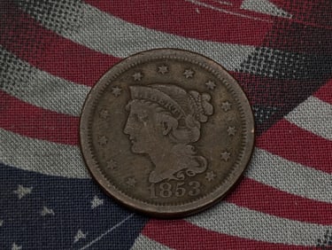 FINE/VF - 1853 Braided Hair Large Cent