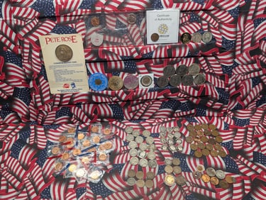 LARGE! Grab Bag of Various Vintage U.S. Coins & Tokens - Including Silver, Mint Errors, Pete Rose
