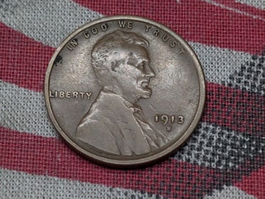 VF - 1913-S Lincoln Wheat Cent