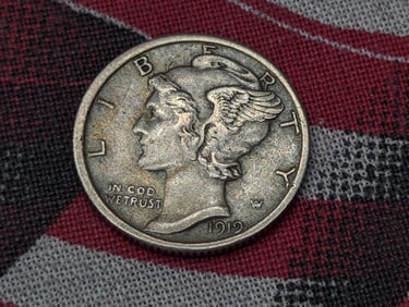 XF+ - 1919-S Mercury Silver Dime