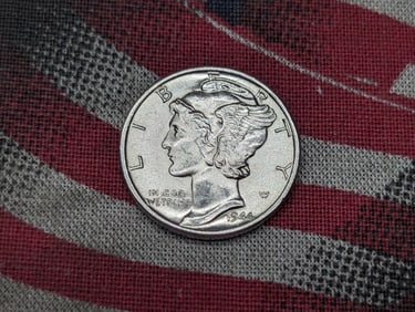 1944-D Mercury Silver Dime - BU