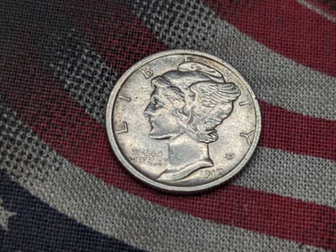 XF - 1917-D Mercury Silver Dime