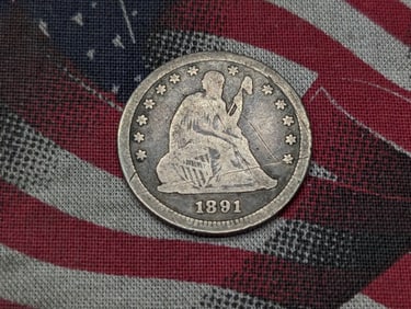 1891 w/ Motto Seated Liberty Quarter