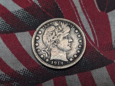 1914 Barber Silver Quarter - VF