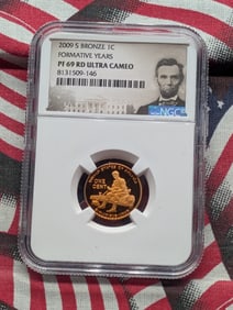 2009-S PROOF Bronze Lincoln Formative Years Cent - NGC PF69 RD ULTRA CAMEO