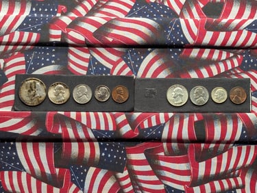 Two Partial 1964 U.S. Mint Sets - Five 90% Silver Coins Included