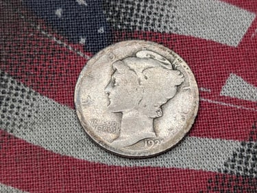 KEY DATE! - AVERAGE CIRC - 1921 Mercury Silver Dime