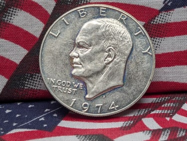 1974-S PROOF Eisenhower Silver Dollar - 40% Silver
