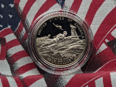 1991-1993-P PROOF WWII Commemorative Half Dollar in Capsule