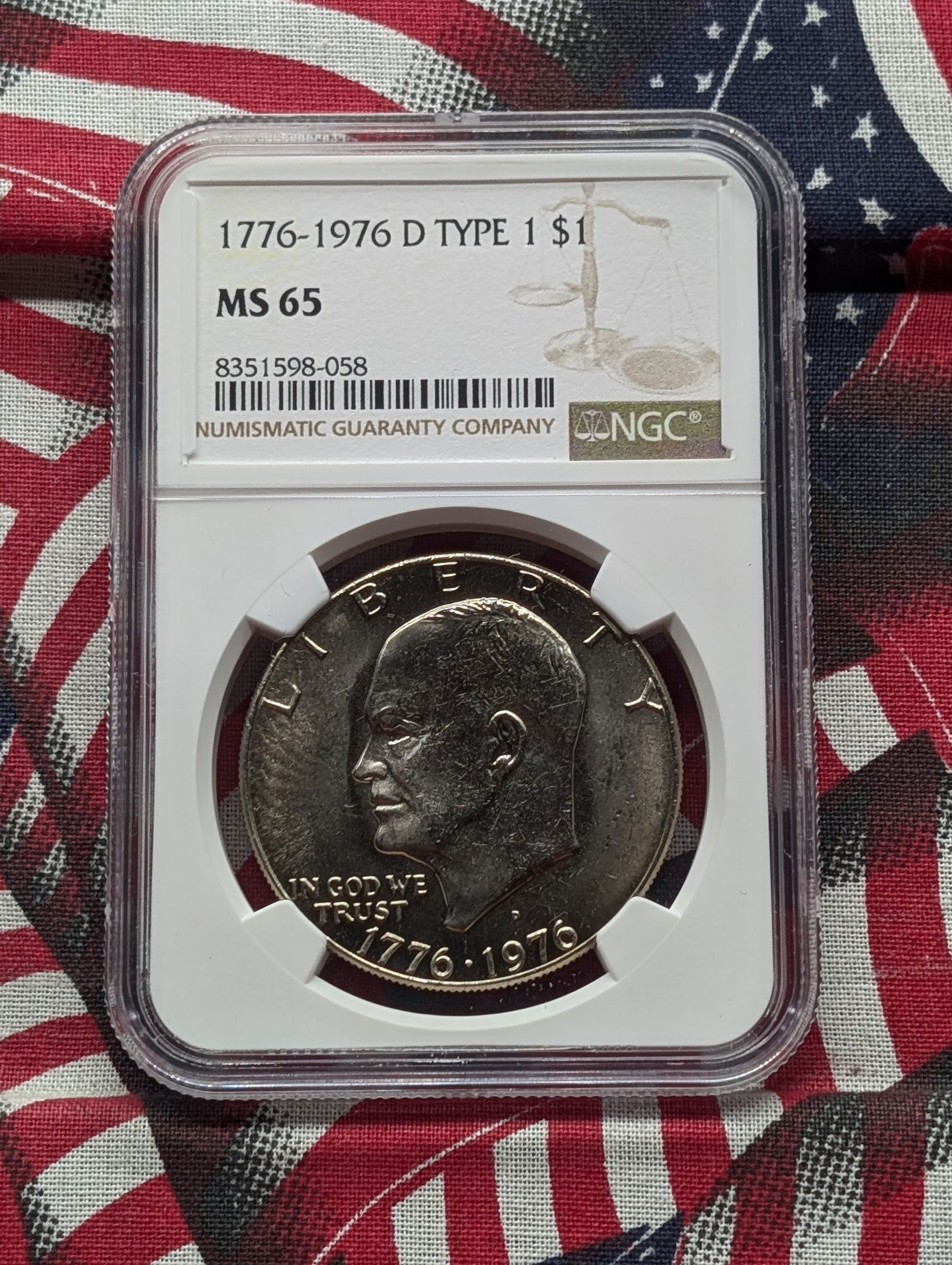 1776-1976-D Type 1 Eisenhower Dollar - NGC MS65 (1 of 4)