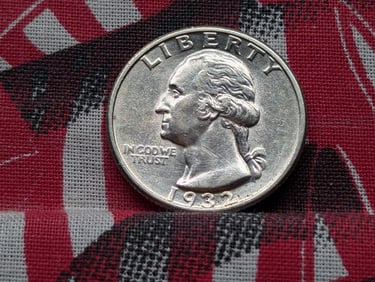 1932 Washington Silver Quarter - AU+ - 90% Silver