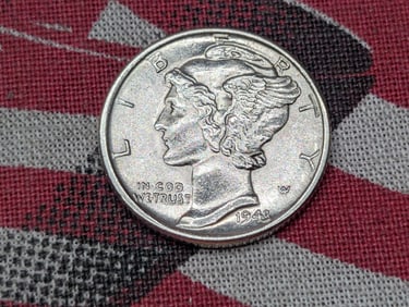 1943-D Mercury Silver Dime - BU