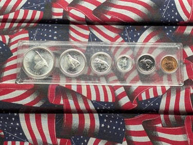 1867-1967 Canadian Centennial Proof Set in Whitman Case w/ Four 80% Silver Coins