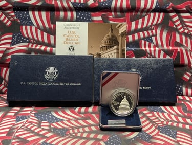 1994-S Proof US Capitol Silver Dollar w/ OGP and COA