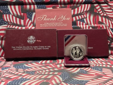 1995-P Paralympics Silver One Dollar Commemorative Coin in OGP - 90% Silver