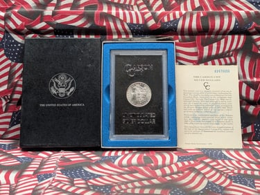 1883-CC Uncirculated Silver Morgan Dollar Coin in OGP