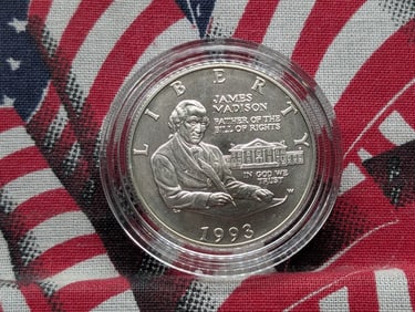 1993-W UNC Bill of Rights Commemorative Silver Half Dollar in Capsule - 90% Silver
