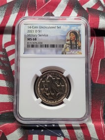 2021-D Military Service Sacagawea Dollar NGC "MS 68"