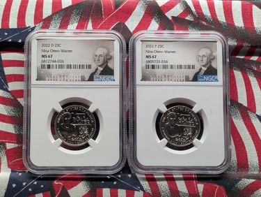 2002-P&D Nina Otero-Warren Quarters - Both NGC "MS 67"
