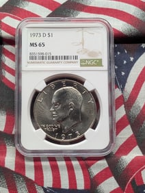 1973-D Eisenhower Dollar - NGC MS65
