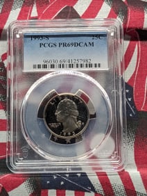 1993-S Washington Quarter PCGS "PR69DCAM"