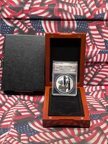 1 Oz. SOLID SILVER 2001-2011-W PROOF September 11 National Medal - ANACS Cert. PR70 DCAM - First Day