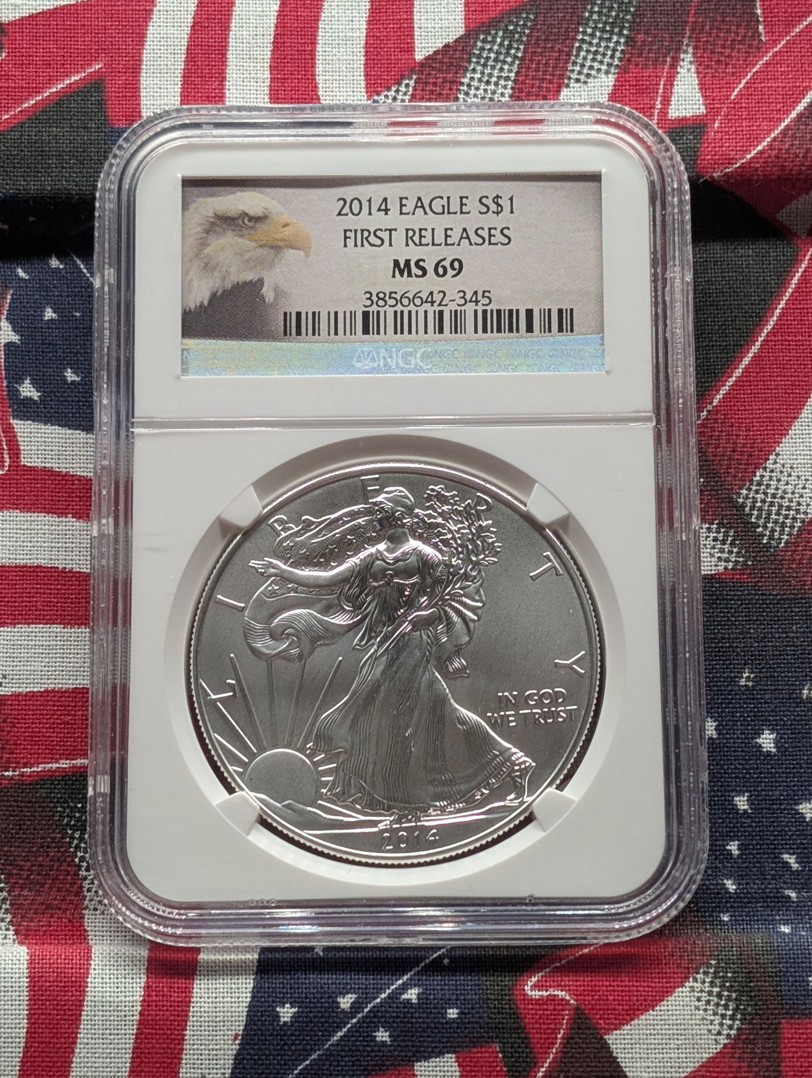 2014-P American Eagle Silver Dollar 'First Releases' NGC "MS 69" - One Troy Ounce .999 Fine Silver (1 of 4)