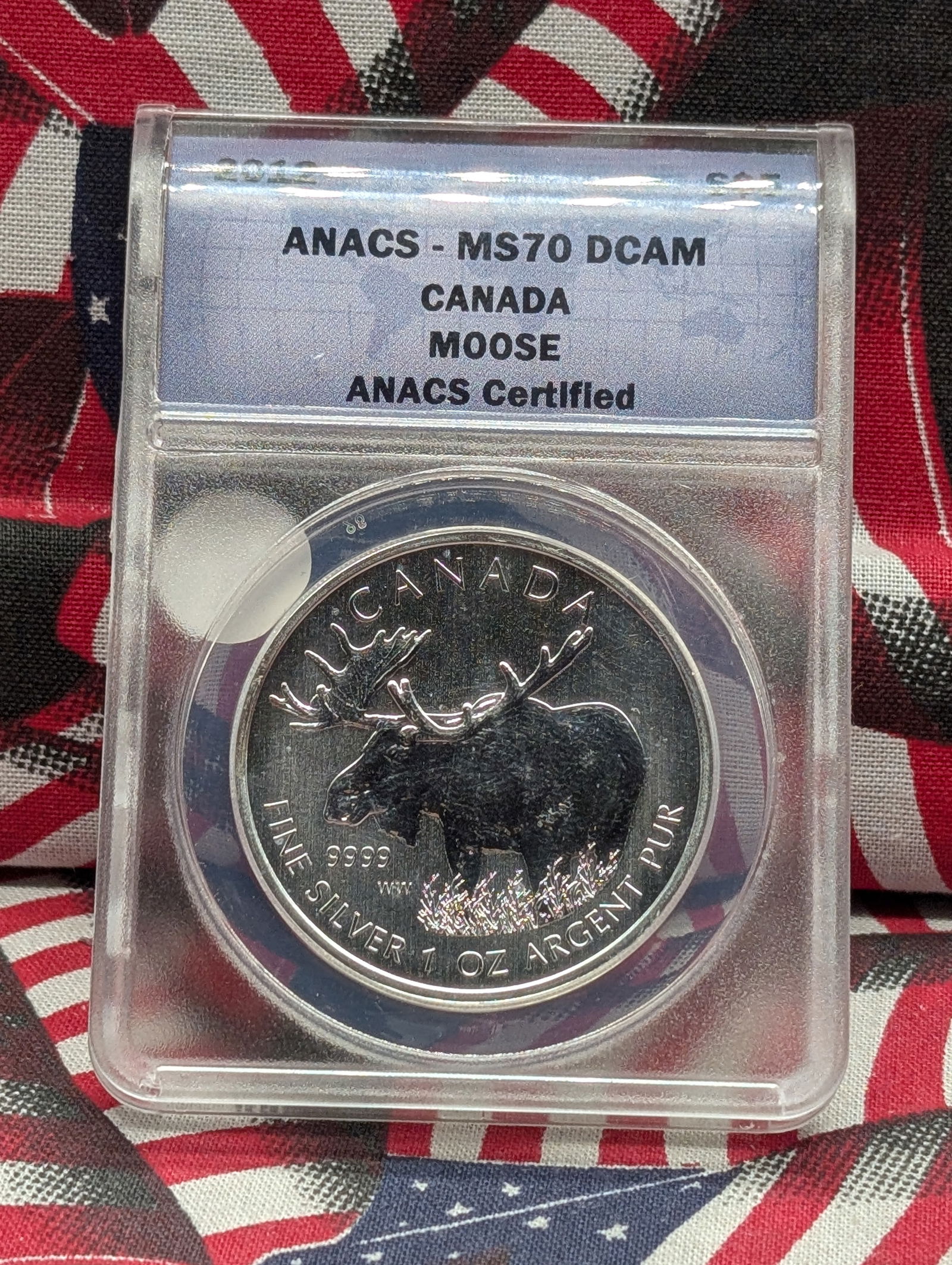 2012 Five Dollar Canada Moose Canadian Coin ANACS "MS 70 DCAM" (1 of 4)