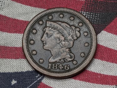 VF/XF - 1846 Braided Hair large Cent
