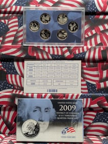 2009-S US Mint District of Columbia & US Territories Quarters Proof Set in OGP w/ COA