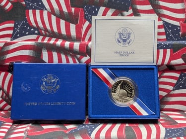 1986-S Statue of Liberty  "A Nation of Immigrants" Half Dollar Coin in OGP w/COA