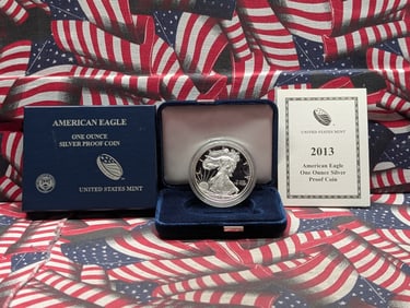 2013-W American Silver Eagle in OGP w/ COA - One Troy Ounce .999 Fine Silver