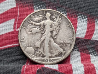 1919-S Walking Liberty Silver Half Dollar - VF