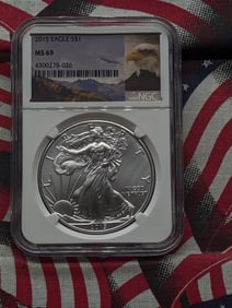 2015 American Silver Eagle - NGC MS69 - One Troy Ounce .999 Fine Silver